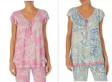 ELLEN TRACY womens Short Sleeve Flutter Pajam...
