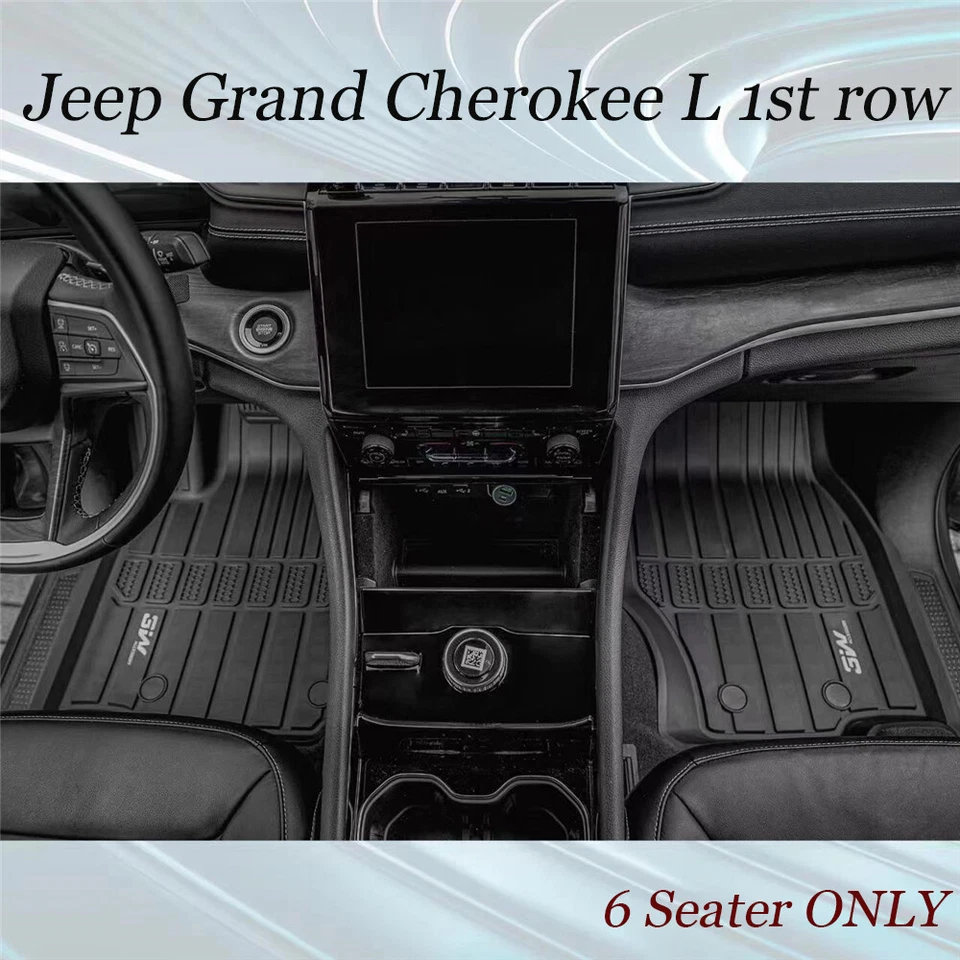 3W Floor Mats & Trunk Liner for Jeep Grand Cherokee L 2021-2025  TPE All Weather - Image 4 of 4