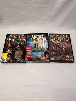 3 Hidden Object PC Games SLEEPY HOLLOW MYSTERY Stories ESCAPE The MUSEUM