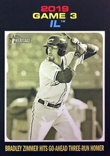 2020 TOPPS HERITAGE MINORS (#200) - PLAYOFF HIGHLIGHTS - BRADLEY ZIMMER