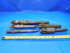 LOT OF 5 COUNTERBORES / COUNTERSINK HSS VARIOUS SIZES MORSE TAPER SHANKS