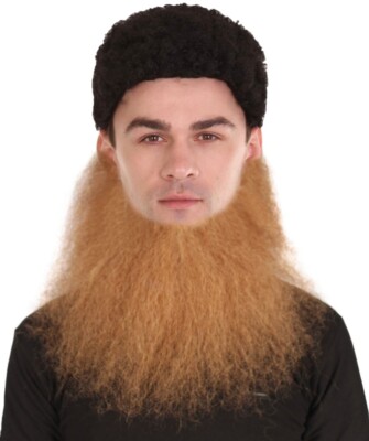 Men's Long Beard Set | Light Brown Cosplay Facial Hair M-1179