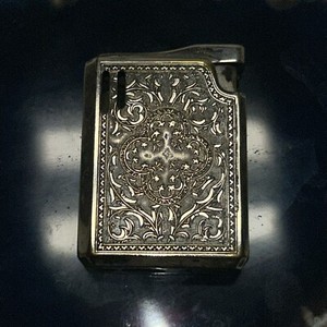 Vintage Etched Colibri Cigarette Lighter Made in Japan Gold Tone *