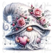 Sublimation Transfer Valentines Day Gnome Ready To Press Heat Transfer