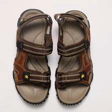 New Camel Crown Men's Leather Sandals Hiking Athletic Non-slip Sandals Size 12