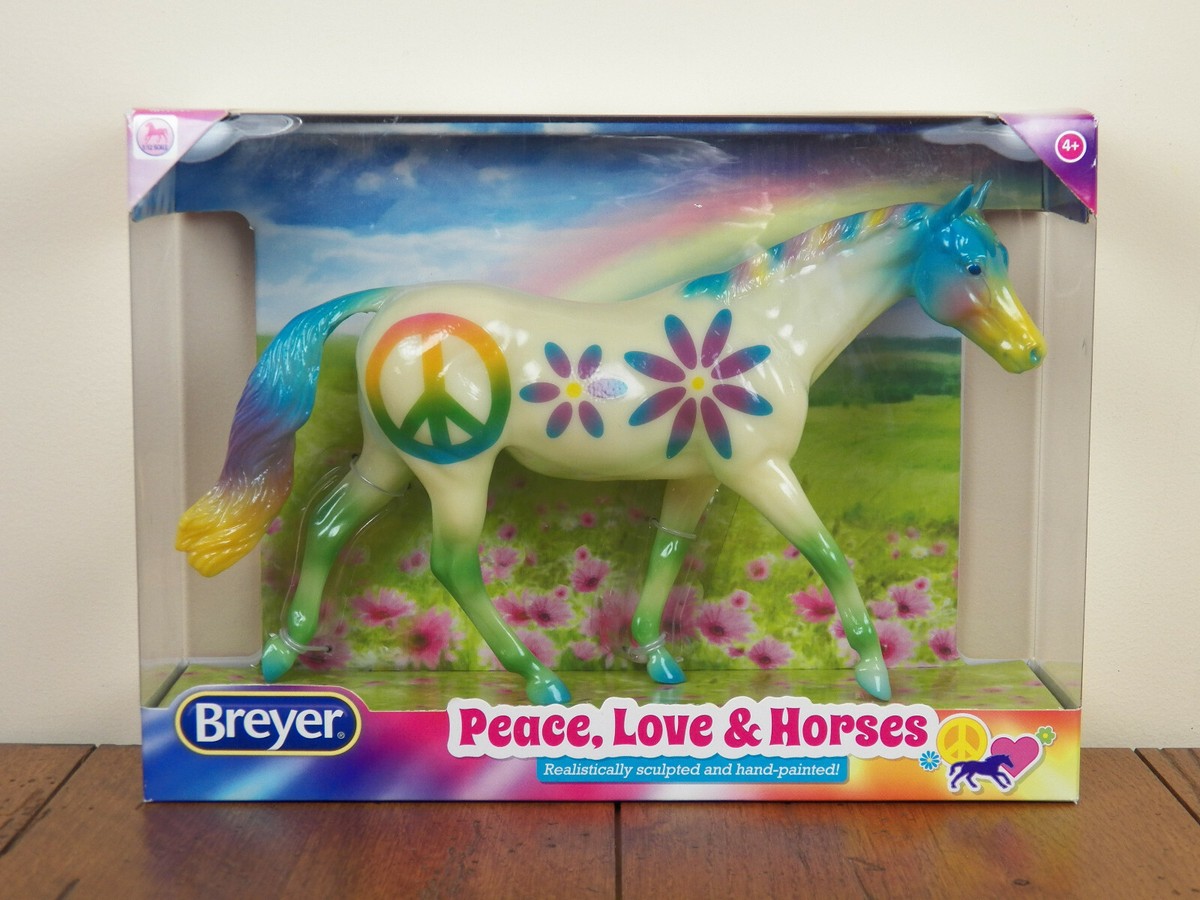 未使用BREYER ホリデーホース 2010 フィギュア 箱付 Breyer Peace Love & Horses Limited Edition Decorator Model Figure