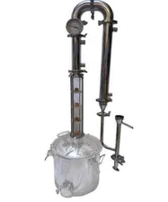 2" Stainless Steel Reflux Spirit Still - Windows, Hoses, Condenser, Parrot & All