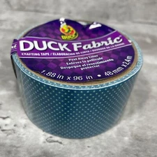 Duck Fabric Decorative Fabric Crafting Tape Peel Away Liner Teal 1.88 in X 96 in