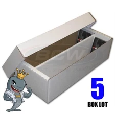 5x BCW 1600ct 2-row Storage Box with LID (5ct Lot) - $7.64/Box FREE SHIP