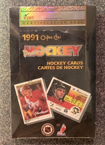 1990-91 OPC Premier Hockey Wax Box 36 ct. Sealed Packs Certified by iCert - Picture 1 of 6