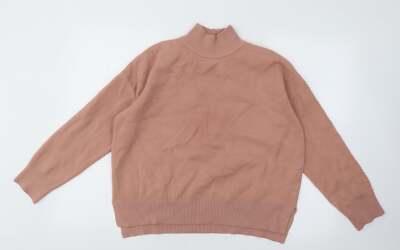 Primark Damen orange Stehkragen Polyestermischung Pullover Größe 10