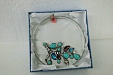 JTV 2127018 CHOKER NECKLACE TURQUOISE & FACET GEMSTONES WITH GIFT BOX BEAUTIFUL