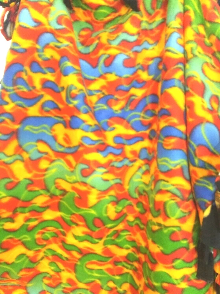 Throw Blanket Fleece 2 Sided Sneaker And Abstract Design Colorful 53" L x 38" W - Image 3 of 4