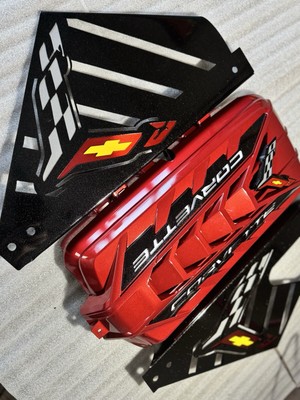 2020/24 CORVETTE C8 ENGINE COVER EDGE RED CARBON FLASH PANELS APPEARANCE PKGE