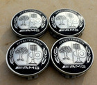 4 x AMG Mercedes Affalterbach New Alloy Wheel Centre Hub Caps 75MM Black