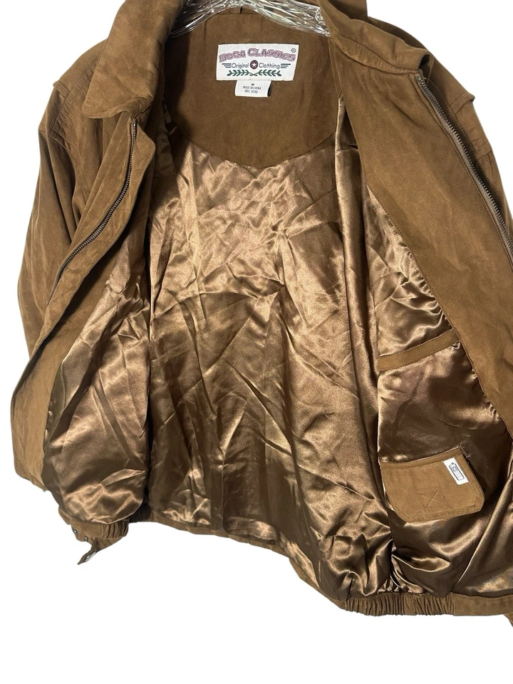 Boca Classics мужской коричневый молнии куртка размер средний - Изображение 4 из 4