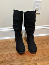 The Children s Place Girls Tall Slouch Faux Suede Boots Size 2