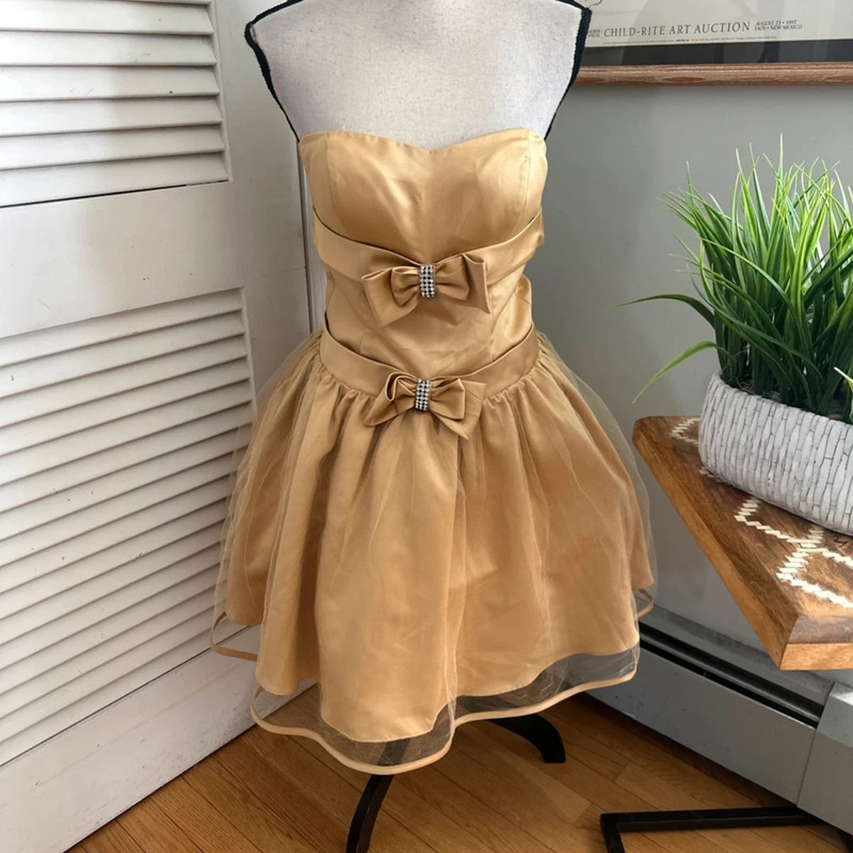 Gold Juniors Dresses for Women for sale | eBay
