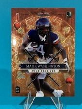 Malik Washington 2/5 Wild Card 5 Card Draw Jack Of Hearts Rookie Card UVA. rookie card picture