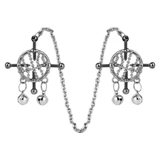 BDSM Nipple Clamps with Collar and Chain  Adjustable Non Piercing Piercing