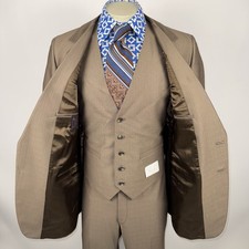 Vtg Warren Sewell Leisure Suit Mens 42 Long Jacket 36 Pants Unhemmed 1970s Disco