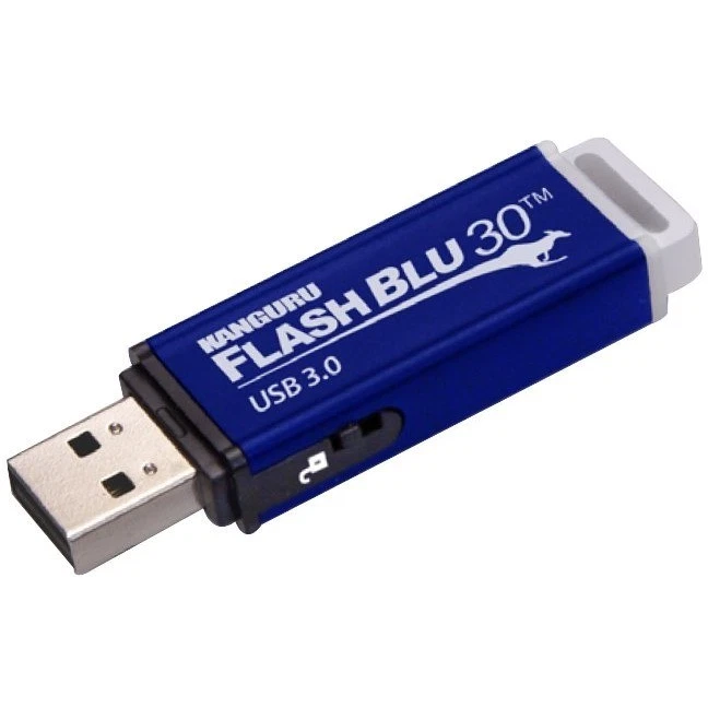 Kanguru FlashBlu30 with Physical Write Protect Switch SuperSpeed USB3.0 Flash Dr - Image 2 of 2