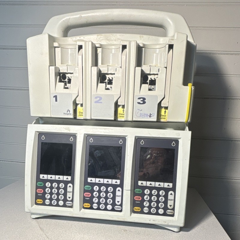 Hospira Plum A+3 Volumetric Infusion Pump Portable Triple Channel Audible Alarm
