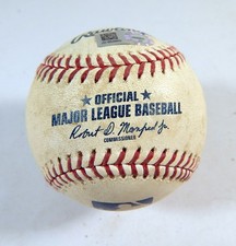2019 Rockies Pirates Game Used Baseball Montana DuRapau K Blackmon strikes out