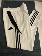 adidas Tiro 24 Soccer Aeroready Training Pants White/Black Men's Medium  NEW $50