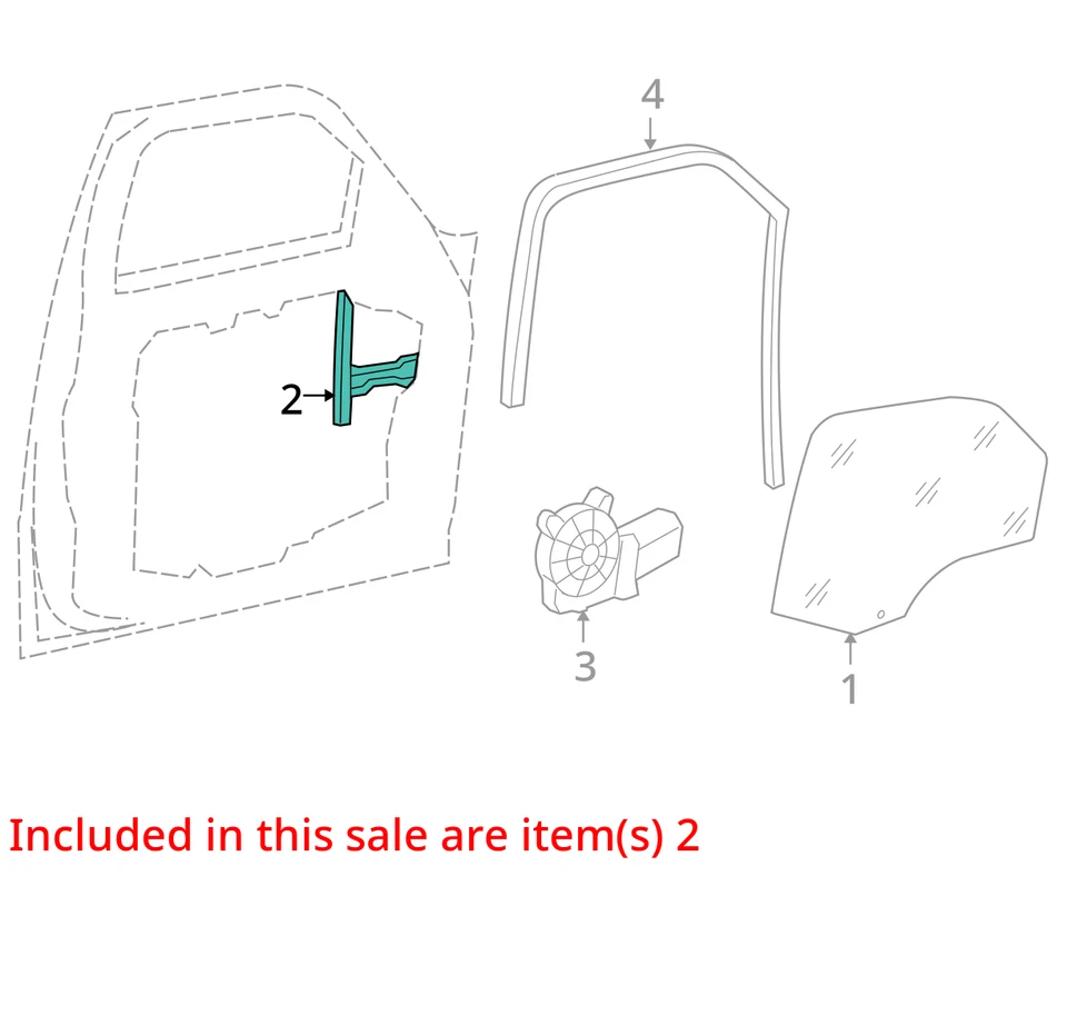 CHRYSLER PUERTA DELANTERA VENTANA REGULATO 68027665AB NUEVO OEM 68027665AB Foto 2 de 3