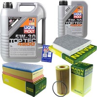 Mann Inspektionspaket 6L Liqui Moly Top Tec 5W-30 FüR Audi A4 Avant 2.0 TDI 1.8