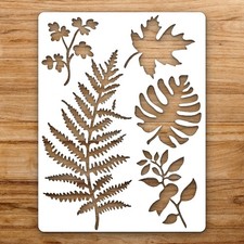 Leaf And Plant Large Reusable Wall Stencil For Painting DIY Home Decor Template