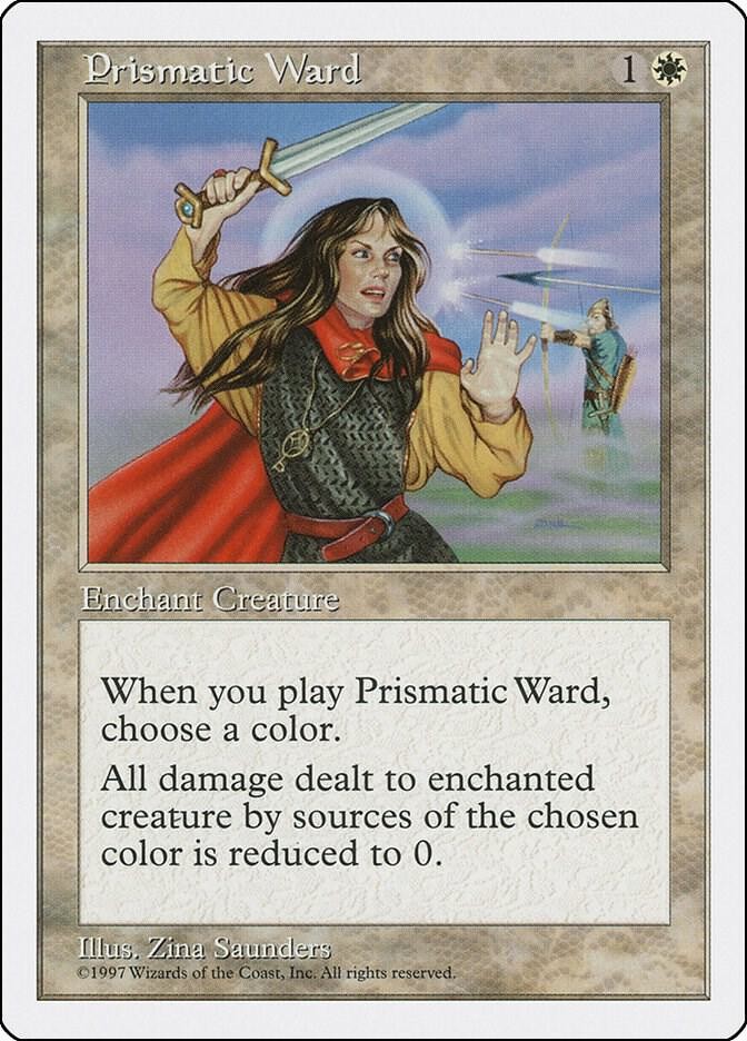 Prismatic Ward Common Fifth Edition Magic: The Gathering Lightly Played