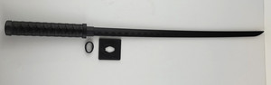 Katana Training Martial Arts Sword 35" Black Polypropylene Heavy Duty Cosplay