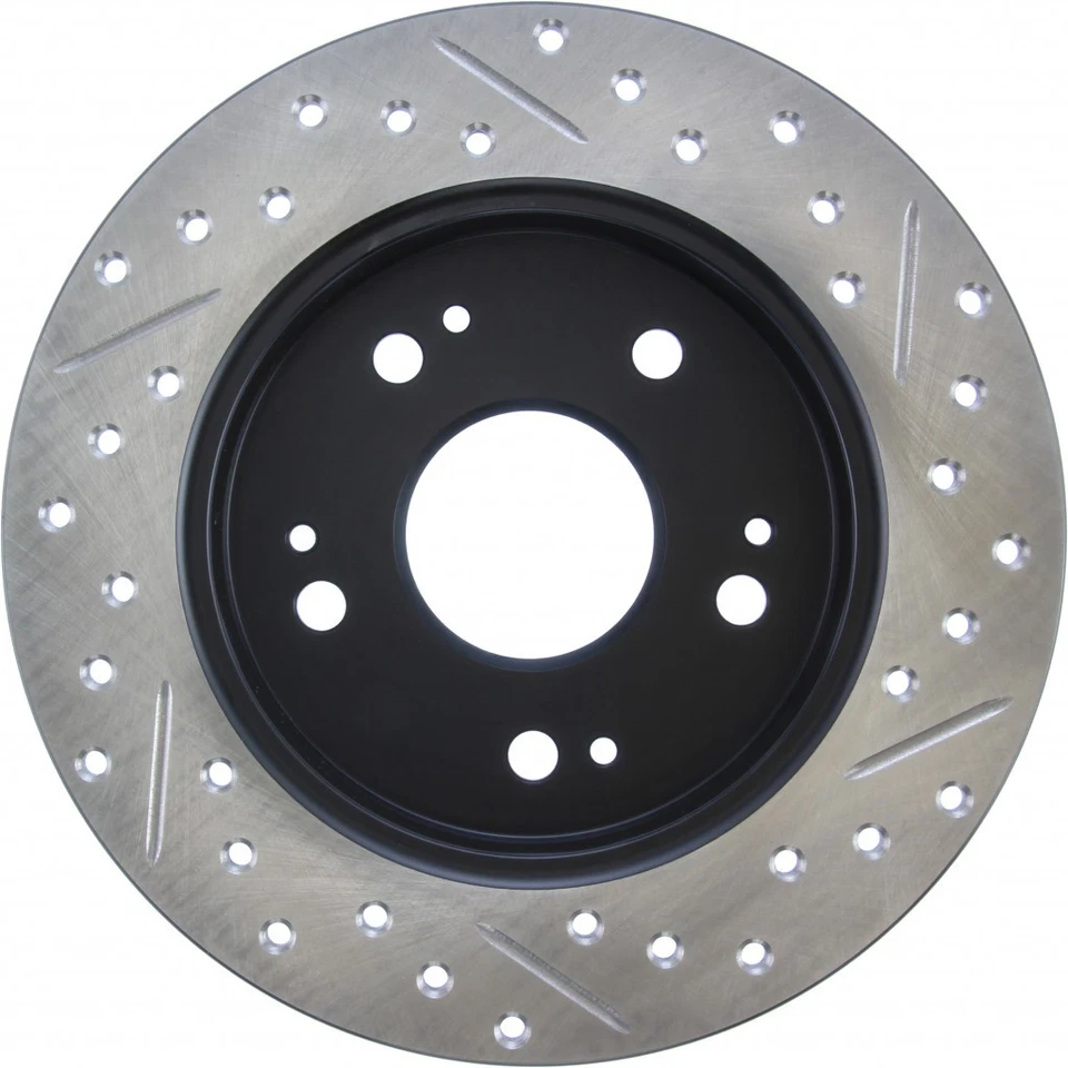 StopTech For Honda Civic Ex/Si 2006-2015 Slotted & Drilled Brake Rotor Rear - Image 2 of 4