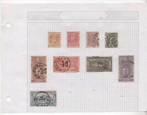 GREECE 1896-1944 COLLECTION OF 210 STAMPS ON 19 PAGES MINT & USED