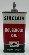 Sinclair Household”Dino”Oil Tin Can 4 fl Oz Handy VTG Sinclair Oiler Refining Co
