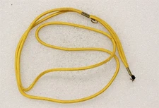 Original WWII Rayon Dog Tag Chin/Cord - solid yellow, Cavalry