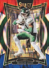 2024 Panini Select #10 Braelon Allen Red & Blue Prizm Shock