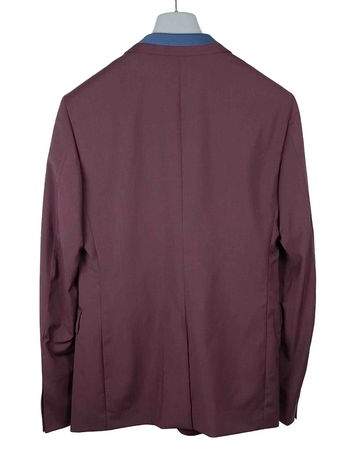 PRADA S/S 2018 Bicolor Bordeaux Blue-Gray Kid Mohair Jacket Blazer IT48/US38 NWT - Image 4 of 4