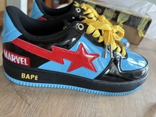Size 8.5 - A Bathing Ape Marvel x Bapesta Bla...
