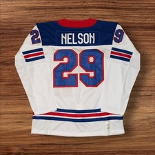 BROCK NELSON TEAM USA 2026 OLYMPICS WHITE JERSEY SIZE LARGE FULLY STITCHED!!