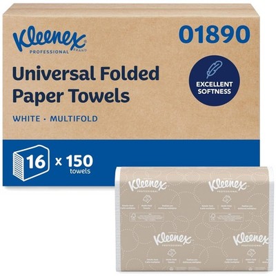 High Absorbency Multifold Towels, White, 150 Sheets/Pack