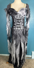 Halloween Gothic Bride Costume Womens Victorian Dress Frankenstein Vampire