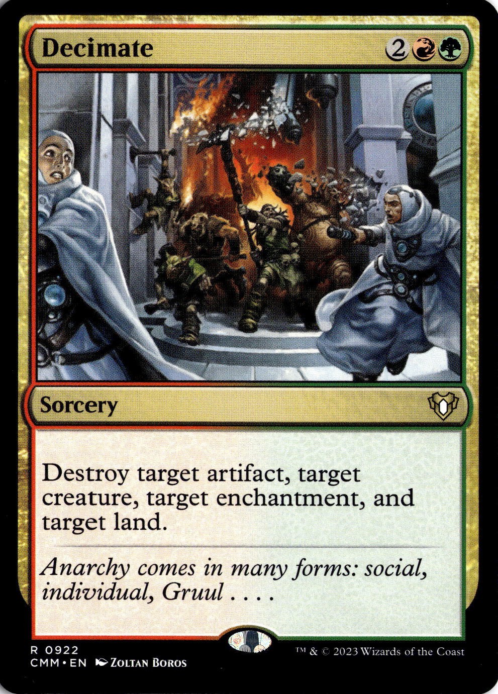 MTG CMM *Non-Foil Decimate 922 R NM Commander Masters 2023