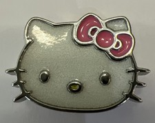 Hello Kitty Pink White Kitty Face Jibbitz Crocs Accessory Shoe Silver Tone P