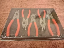 New!!! SNAP ON TOOLS USA RED 5pc Quick Release Snap Ring Pliers Set SRPCR105 