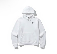 Nike Mens Sportswear Club Fleece Pullover Hoodie White - Men  s Medium BV2654-100