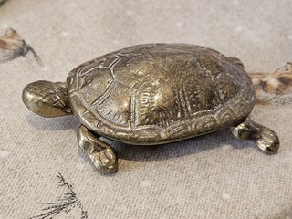 Vintage Brass Terrapin Pin Dish