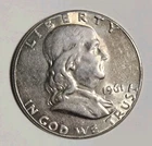1961 D Franklin Half Dollar - AU Condition Silver Half Dollar 90% Junk Silver